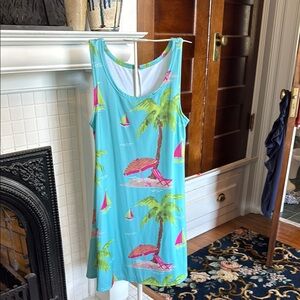 Lolly Wolly Doodle Tropical Print Swim Coverup‎ worn about 3x